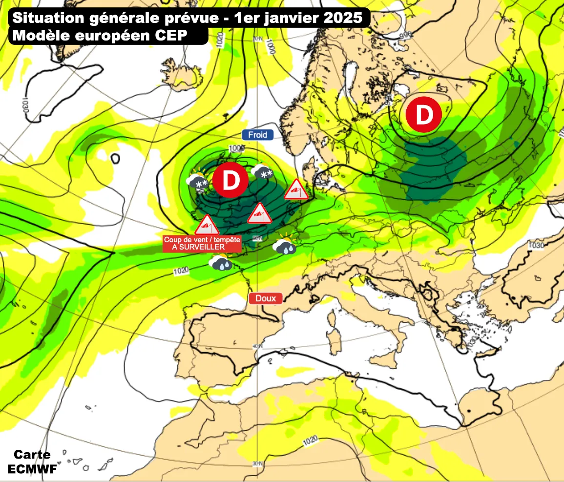 Tempête du Nouvel An : La France se prépare à affronter les intempéries