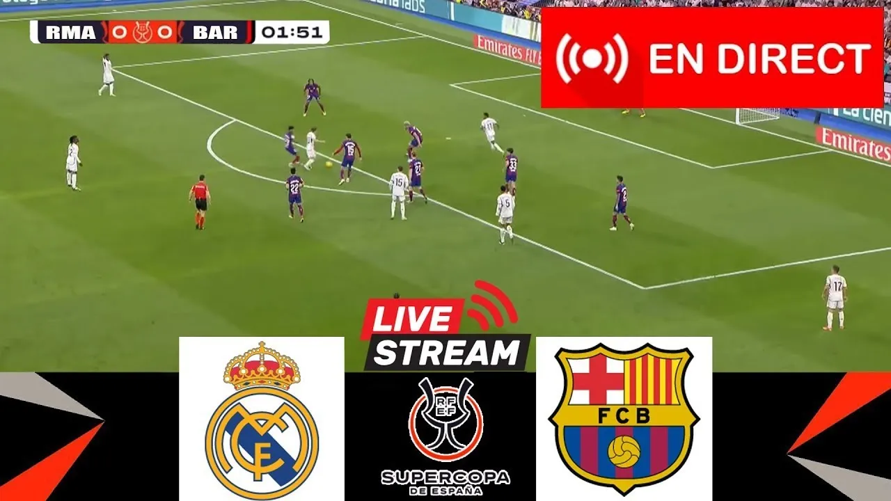 Supercoupe d'Espagne : Real Madrid et Barça s'affrontent pour le titre