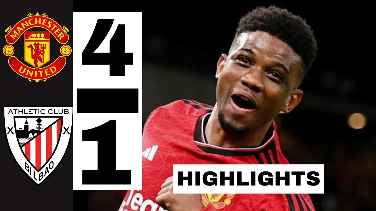 Manchester United écrase l'Athletic Bilbao et file vers la finale !